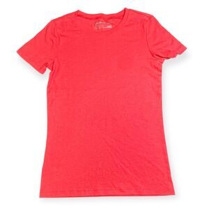 EDDIE BAUER Women’s Red Orange Short Sleeve Crew Neck T-Shirt Size Medium